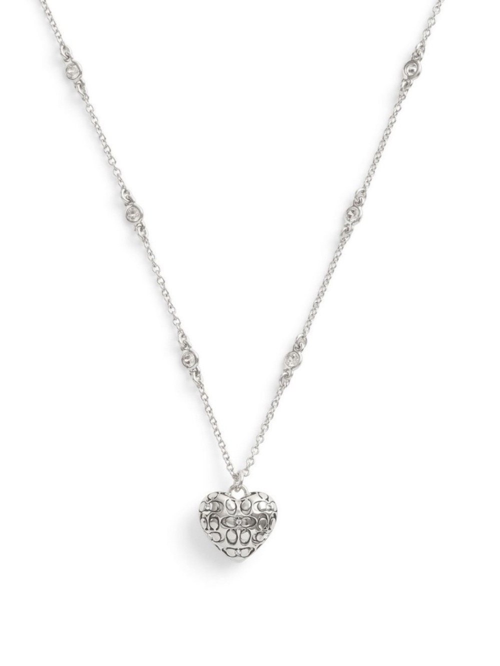 Coach Silver Heart Logo Pendant
Necklace - Picture 2 of 7